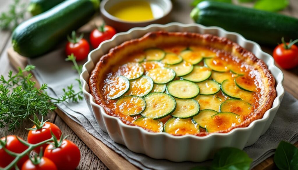 découvrez notre recette légère de flan de courgettes au four, parfaite pour savourer les saveurs fraîches et estivales tout en douceur.