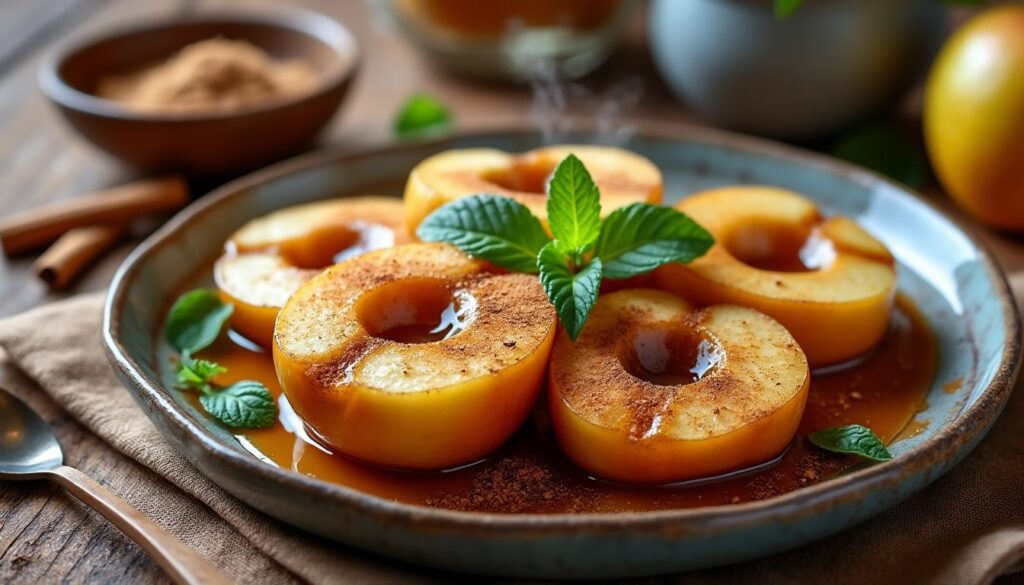 découvrez la recette gourmande des pommes au four caramélisées, parfaite pour réchauffer et sublimer vos desserts avec douceur et saveur.