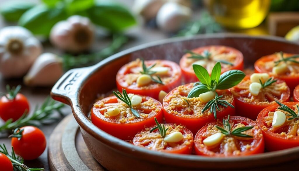 découvrez comment préparer des tomates provençales au four, un plat simple et savoureux qui révèle le secret d'une cuisine méditerranéenne authentique et gourmande.