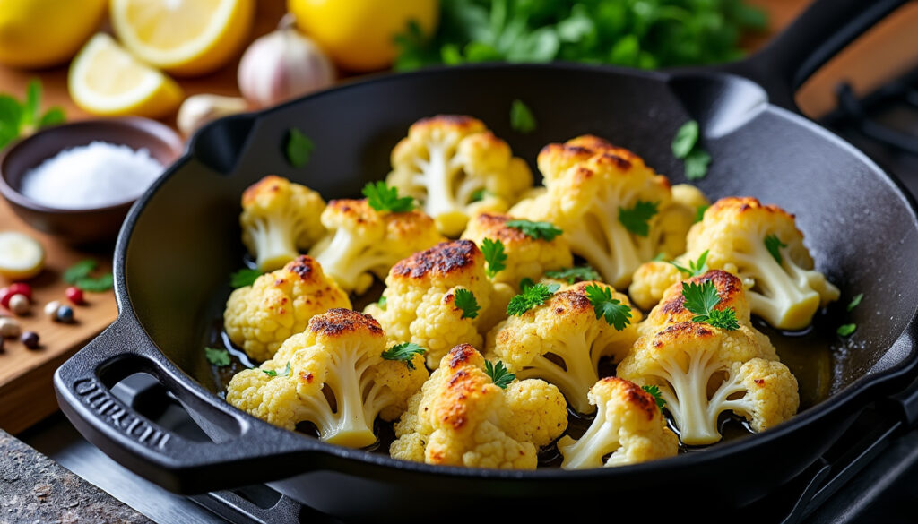 découvrez une recette simple et rapide de chou-fleur à la poêle, idéale pour préparer un plat savoureux et léger en quelques minutes.