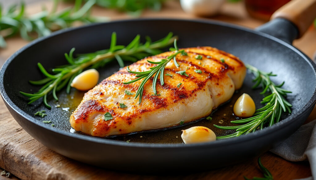 découvrez nos astuces pour réussir la cuisson de votre filet de poulet à la poêle, et savourez une viande tendre, juteuse et pleine de saveurs.