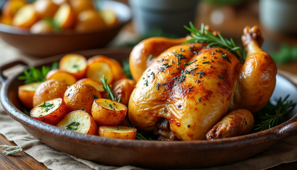 découvrez l'astuce pour préparer un délicieux poulet pomme de terre au four, une recette simple, rapide et pleine de saveurs pour régaler toute la famille.