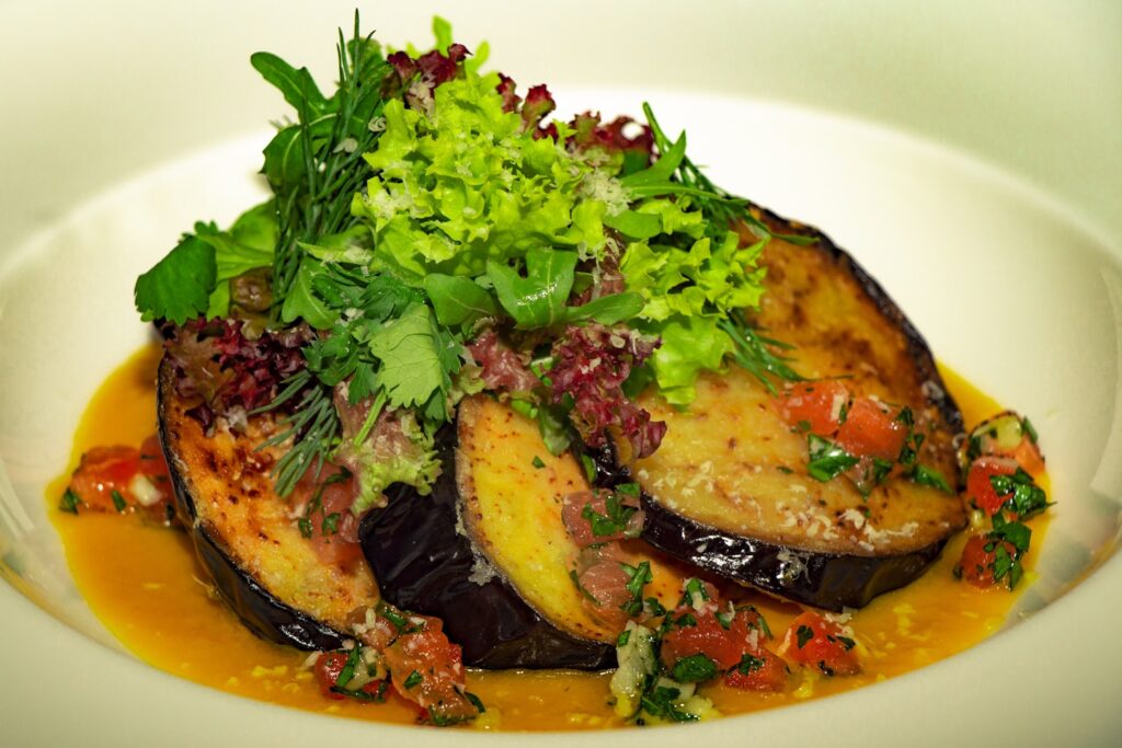 green vegetable on yellow plate