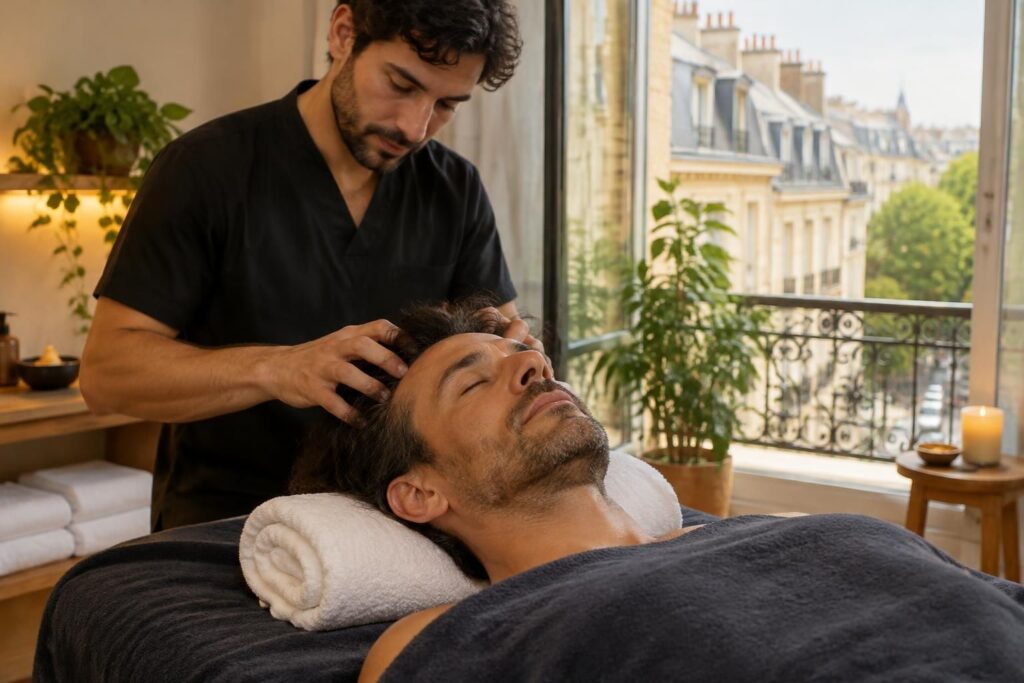 découvrez des adresses abordables pour un massage du crâne à paris, adaptées aux hommes et disponibles dans tous les arrondissements.