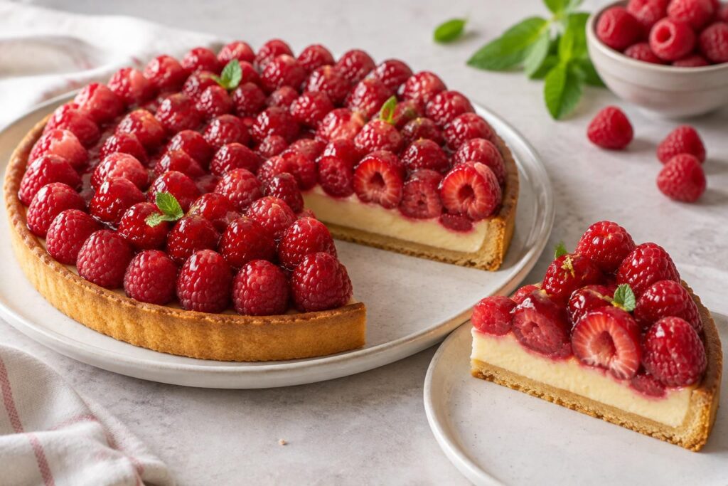 découvrez la tarte framboise de cyril lignac : une recette fruitée et gourmande, avec des astuces simples pour réussir la pâte, la crème et le dressage.